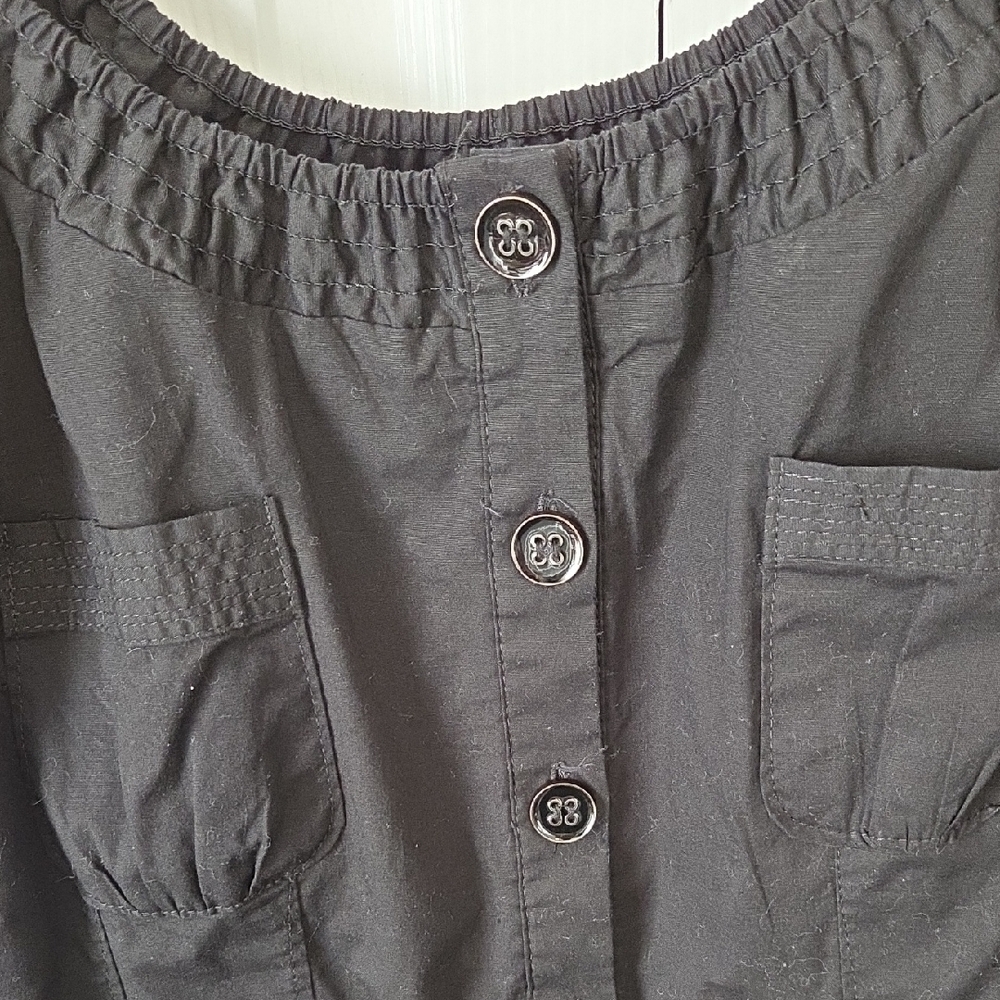 Casual Black Button-Down Juniors Mini Dress - Picture 2 of 8